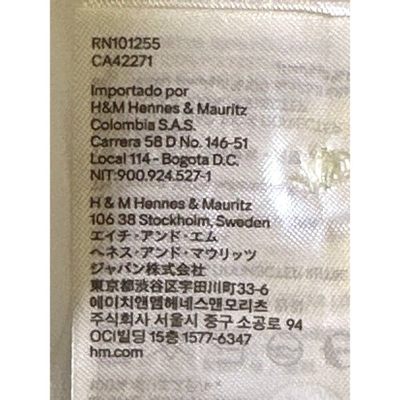 H&M Womens Layered V Neck Blouse Large White All Polyester Size Lg - Picture 6 of 6